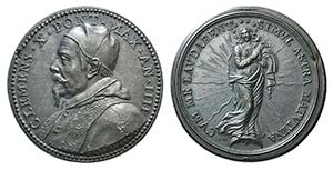 Papal, Clemente X (1670-1676). Æ Medal 1673 ... 