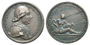 Papal, Pio VI (1775-1799). Æ Medal 1788 ... 