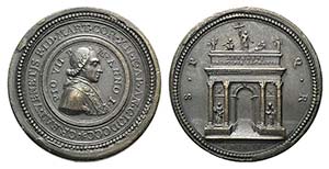 Papal, Pio VII (1800-1823). Æ Medal 1800 ... 