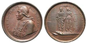 Papal, Pio VII (1800-1823). Æ Medal (40mm, ... 