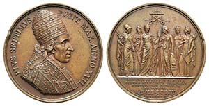 Papal, Pio VII (1800-1823). Æ Medal 1815 ... 