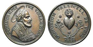 Papal, Pio VIII (1829-1830). Æ Medal 1830 ... 