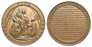 Papal, Pio IX (1846-1878). Æ Medal 1856 ... 