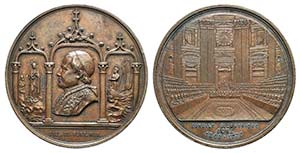 Papal, Pio IX (1846-1878). Æ Medal 1870 ... 