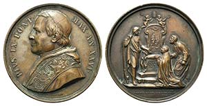 Papal, Pio IX (1846-1878). Æ Medal 1871 ... 