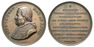 Papal, Pio IX (1846-1878). Æ Medal 1873 ... 