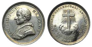 Papal, Leone XIII (1878-1903). AR Medal 1888 ... 