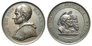 Papal, Leone XIII (1878-1903). Æ Medal 1890 ... 