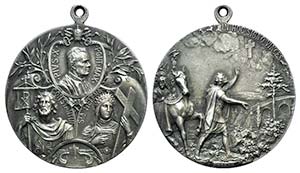 Papal, Pio X (1903-1914). White metal Medal ... 