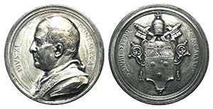 Papal, Pio XI (1922-1939). Silvered Æ Medal ... 