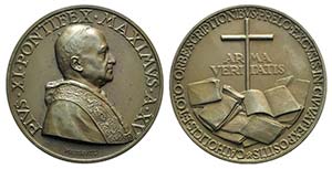 Papal, Pio XI (1922-1939). Æ Medal 1936 ... 