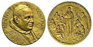 Papal, Giovanni XXIII (1958-1963). Æ Medal ... 