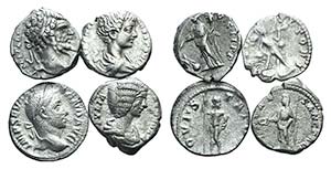Lot of 4 Roman Imperial AR Denarii, ... 