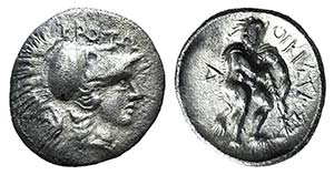 Bruttium, Kroton, c. 300-250 BC. AR Triobol ... 