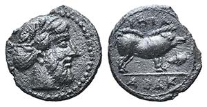 Sicily, Abakainon, c. 420-400 BC. AR Litra ... 
