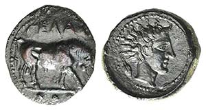 Sicily, Gela, c. 420-405 BC. Æ Tetras or ... 