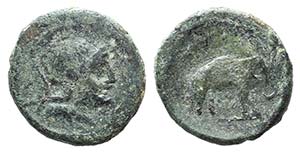 Campania, Capua, c. 216-211 BC. Æ Semuncia ... 