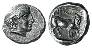Thrace, Ainos, c. 427/6-425/4 BC. AR Diobol ... 