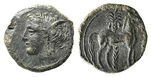 Carthage, c. 400-350 BC. Æ (15mm, 2.71g, ... 
