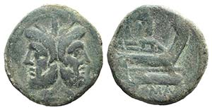 Anonymous, Rome, after 211 BC. Æ As (32mm, ... 