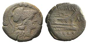 Matienus, Rome, 179-170 BC. Æ Triens (22mm, ... 