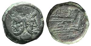 Spurius Afranius, Rome, 150 BC. Æ As (30mm, ... 