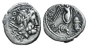 L. Rubrius Dossenus, Rome, 87 BC. AR ... 