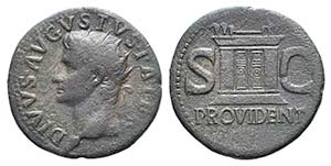 Divus Augustus (died AD 14). Æ As (29mm, ... 