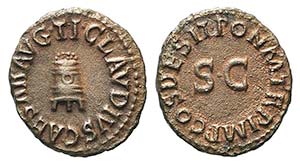 Claudius (41-54). Æ Quadrans (16mm, 2.27g, ... 