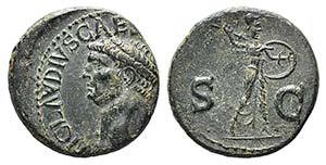 Claudius (41-54). Æ As (26mm, 11.26g, 6h). ... 