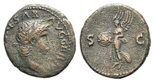 Nero (54-68). Æ As (26mm, 11.05g, 6h). ... 