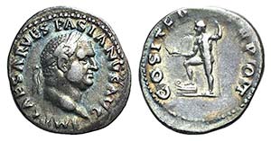 Vespasian (69-79). AR Denarius (19mm, 3.11g, ... 