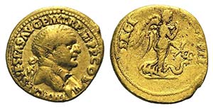 Vespasian (69-79). AV Aureus (19mm, 7.21g, ... 