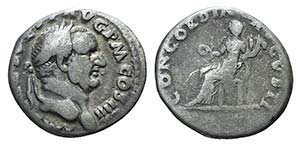 Vespasian (69-79). AR Denarius (17mm, 3.16g, ... 