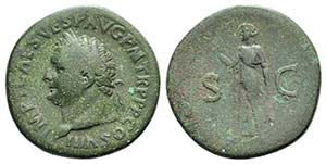 Titus (Caesar, 69-79). Æ Sestertius (33mm, ... 