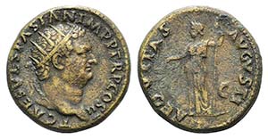 Titus (Caesar, 69-79). Æ Dupondius (26mm, ... 