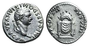 Domitian (81-96). AR Denarius (17mm, 3.38g, ... 