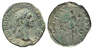 Domitian (81-96). Æ As (28mm, 10.98g, 6h). ... 