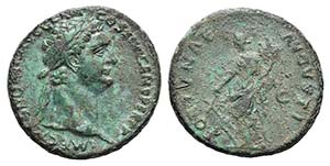 Domitian (81-96). Æ As (28mm, 10.59g, 6h). ... 
