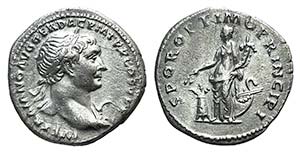 Trajan (98-117). AR Denarius (18mm, 2.75g, ... 