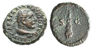 Trajan (98-117). Æ Quadrans (14mm, 2.34g, ... 