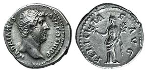 Hadrian (117-138). AR Denarius (17mm, 3.26g, ... 
