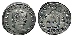 Licinius I (308-324). Æ Follis (26mm, ... 