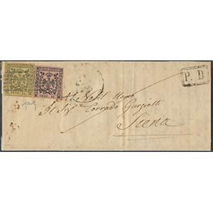 1855, Lettera da Fivizzano per Siena ... 