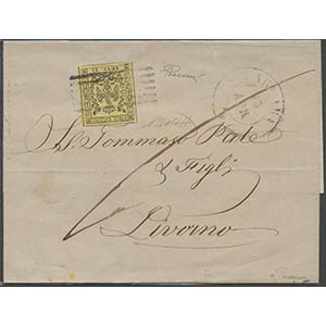 15.04.1853. Lettera da Carrara per Livorno ... 