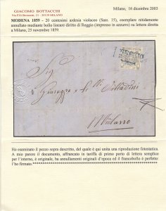 25.11.1859, lettera da Reggio per ... 