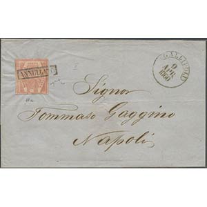 09.04.1860, Lettera Da Gallipoli per Napoli ... 