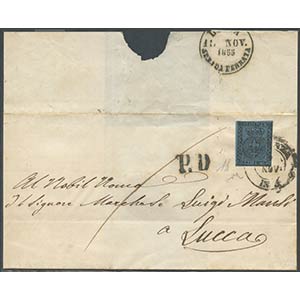 09.11.1855, lettera da Piacenza per Lucca ... 