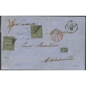 27.12.1859, lettera da Bologna per Marsiglia ... 