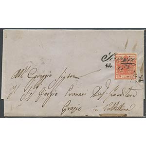 14.10.1852, Lettera da Sarnico per Grosio ... 